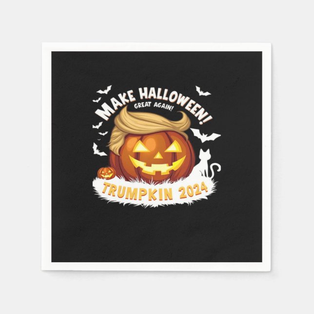 Serviette En Papier Rendre la grande Halloween à nouveau Trumpkin (Devant)