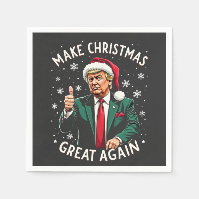Serviette En Papier Rendre Noël super à nouveau moche Noël Sweat Trump (Devant)