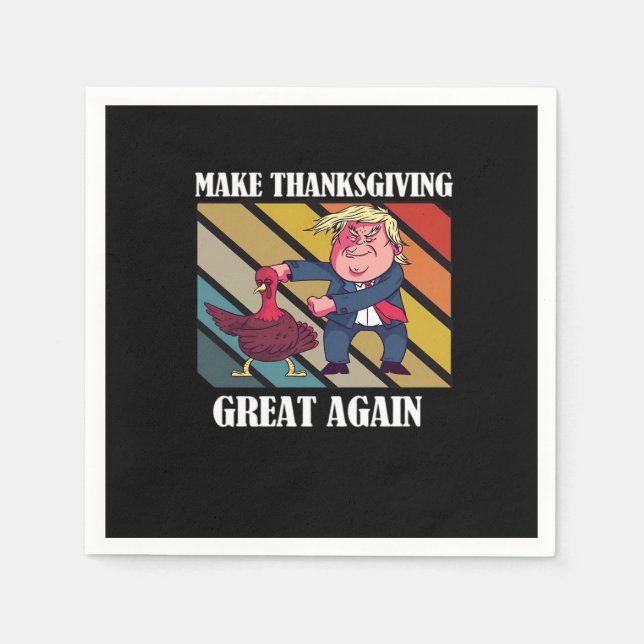 Serviette En Papier Rendre Thanksgiving grand encore Trumpkin - Sloth  (Devant)