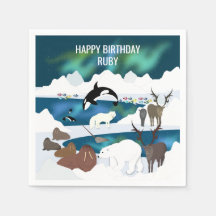 Renne polaire arctique Walrus Orca Narwhal Fox