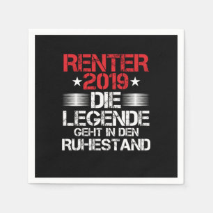 Serviette En Papier Rentner 2019 Die Legende Geht À Den Ruhestand Ren