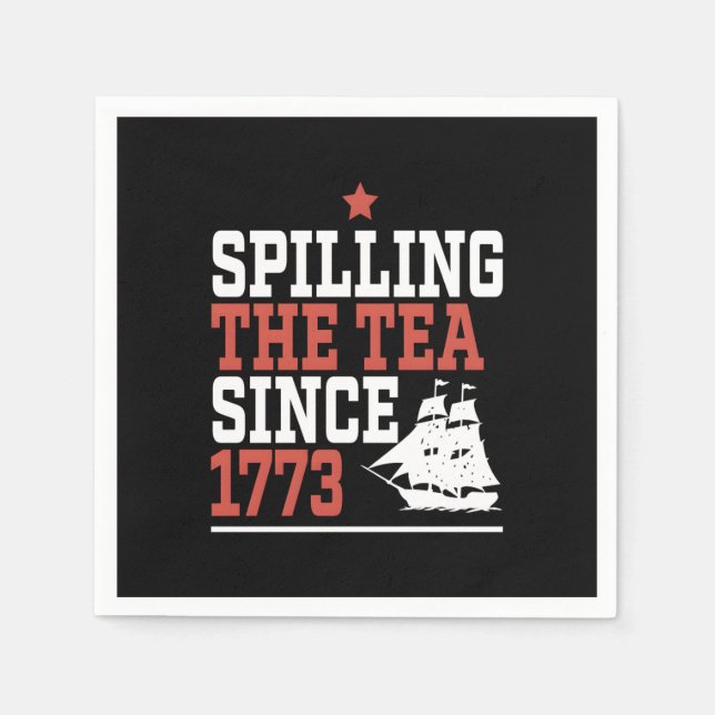 Serviette En Papier Répandre le Thé Depuis 1773 Mème Drôle (Devant)