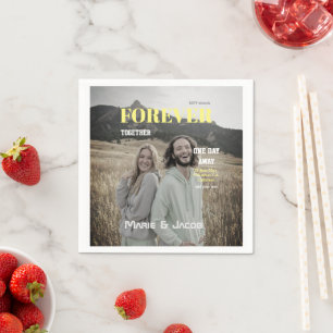 Serviette En Papier repas de couple à un jour de la cérémonie magazine