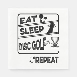 Serviette En Papier Répéter le sommeil du disque Golf