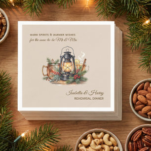 Serviette En Papier Répétition de dîner Lanterne d'hiver Esprits chaud