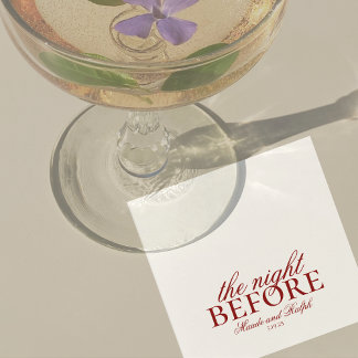 Serviette En Papier Répétition La Nuit Avant Le Mariage Luxe Rouge