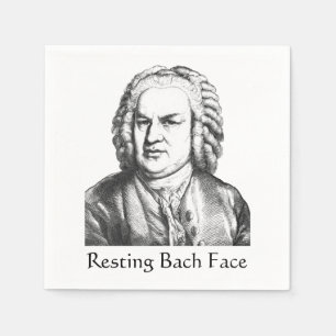 Serviette En Papier Repose Bach Face Compositeur de musique classique
