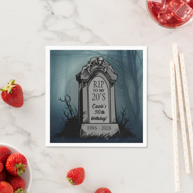 Serviette En Papier Repose en paix à ma fête d'anniversaire des années (En situation)