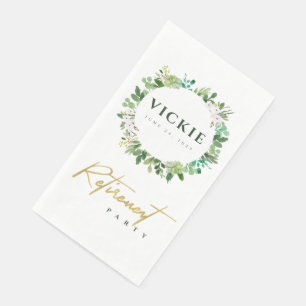 Serviette En Papier Résiliation de l'aquarelle succulente du feuillage