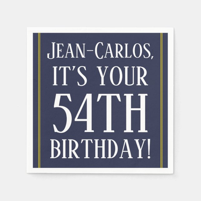 Serviette En Papier Respectable 54e Anniversaire Papier serviettes (Devant)