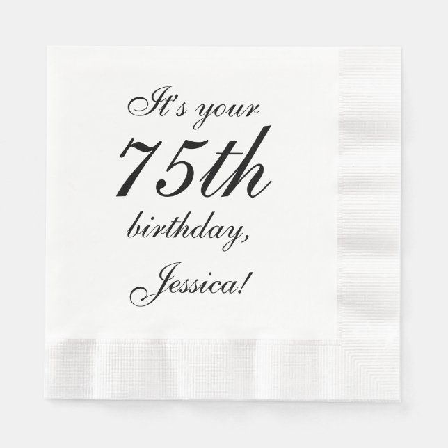 Serviette En Papier Respectable 75e Anniversaire Papier serviettes (Devant)