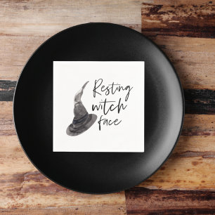 Serviette En Papier Resting Witch Face   Happy Halloween   Fun Quote