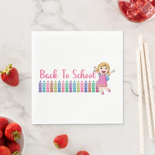 Serviette En Papier retour à l'école (En situation)