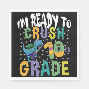 Serviette En Papier Retour à l'école Je suis prêt à écraser la 10e ann
