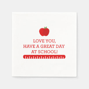 Serviette En Papier Retour à l'école LunchBox Napkin