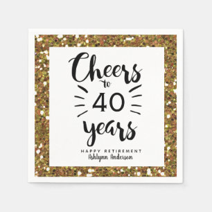 Serviette En Papier Retrait de la Parties scintillant d'or