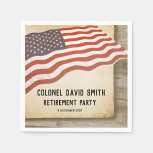 Serviette En Papier Retraite militaire, Armée, Papier à cocktails