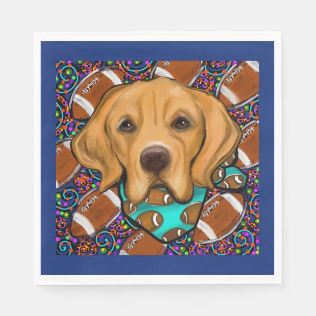Serviette En Papier Retriever doré (Devant)