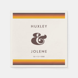 Serviette En Papier Retro 60s vintage colors wedding