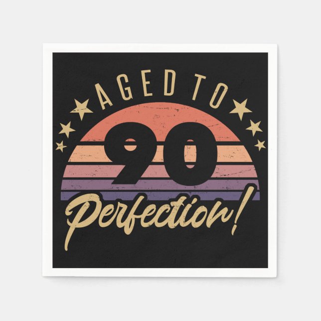 Serviette En Papier Retro 90e Humour d'anniversaire (Devant)