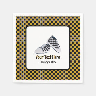 Serviette En Papier Retro 90's Patinage / Hip hop Checkerboard Chaussu