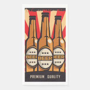 Serviette En Papier Retro amateurs de bière fête Papier