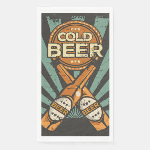 Serviette En Papier Retro amateurs de bière fête Papier