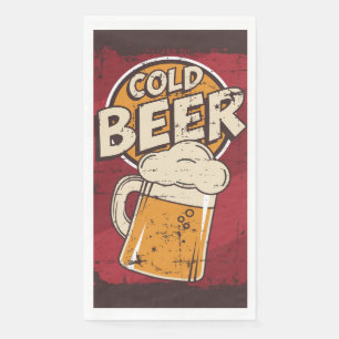 Serviette En Papier Retro amateurs de bière fête Papier