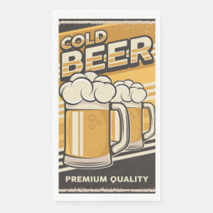 Serviette En Papier Retro amateurs de bière fête Papier