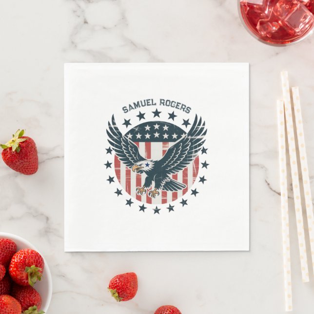 Serviette En Papier Retro American Eagle  (En situation)