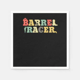 Serviette En Papier Retro Barrel Racer Show Vintage Barrel Racer