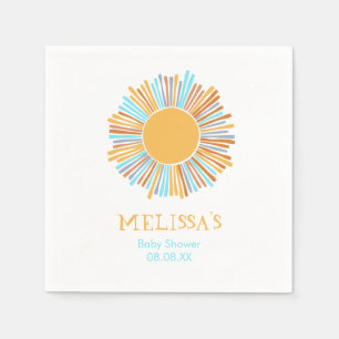 Serviette En Papier Retro Boho Sun Voici Le Soleil