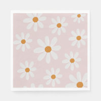 Retro Daisy Party Napkin