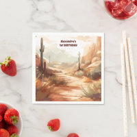 Retro Desert Cactus 1er anniversaire