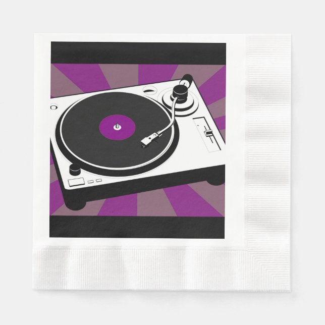 Serviette En Papier Retro Disco Dance Anniversaire (Devant)