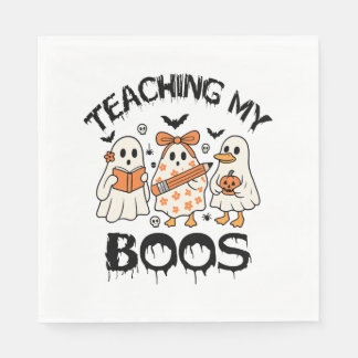 Serviette En Papier Retro Enseigner Mes Boos Halloween