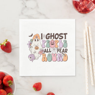 Serviette En Papier Retro Halloween Je Ghost Gpeople Toute L'Année