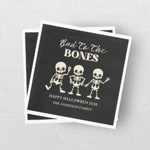 Serviette En Papier Rétro Méchant jusqu'à l'os Halloween effrayant