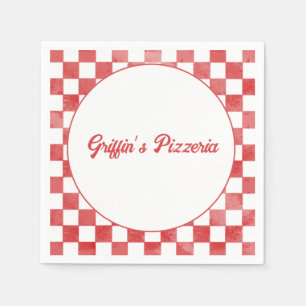 Serviette En Papier Retro Pizzeria Pizza Party Italien Anniversaire
