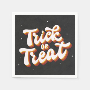 Serviette En Papier Retro Trick ou Treat
