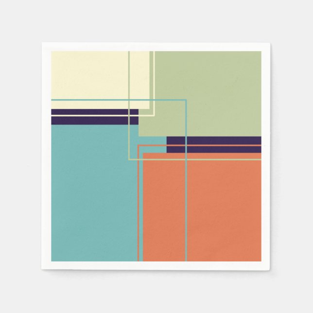 Serviette En Papier Retro Vintage Geschenk Geburtstag (Devant)