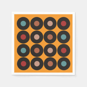 Serviette En Papier Retro Vinyl Record Musique Anniversaire