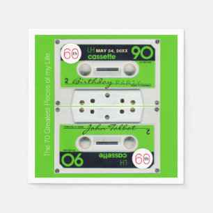 Serviette En Papier Retro W Audiotape 60e anniversaire PPN