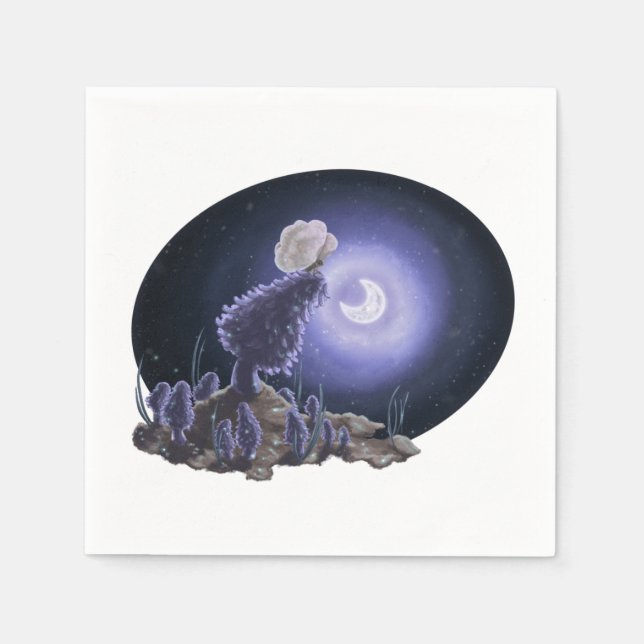 Serviette En Papier Réunion au clair de lune (Devant)