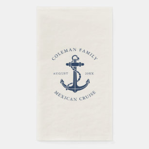 Serviette En Papier Réunion de famille personnalisée d'ancre de bateau