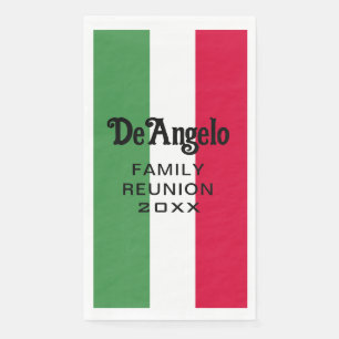 Serviette En Papier Réunion de nom de famille italien personnalisé