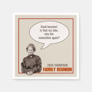 Serviette En Papier Réunion familiale Funny Antique Grand-mère Photo