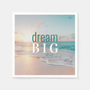 Serviette En Papier Rêve de diplôme Big Beach Photo Inspiration
