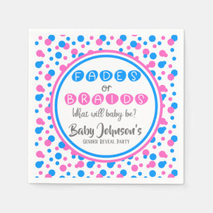 Serviette En Papier Révélation de genre pour bébé - Pailles ou tresses