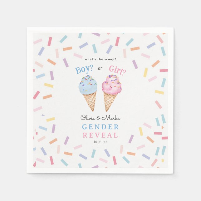 Serviette En Papier Révélation du genre de la chaîne Icecream (Devant)